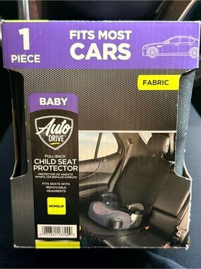 Full-Back Child Seat Protector - Black